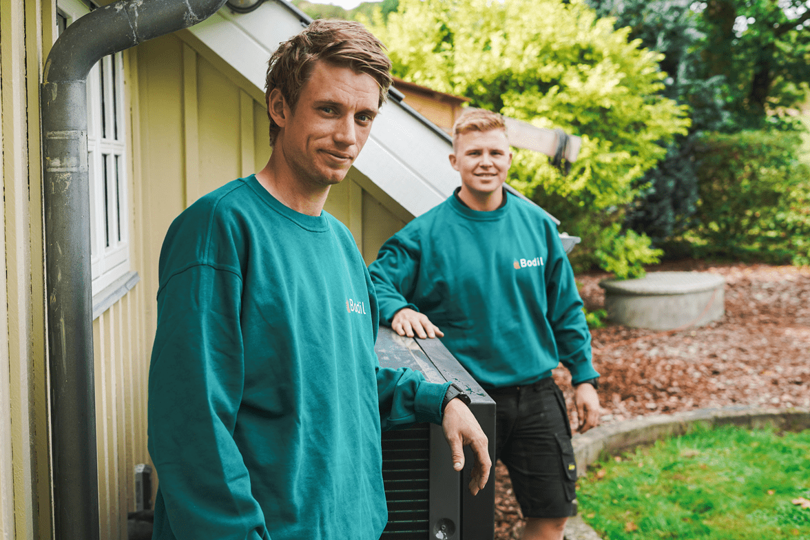 Bodil installatører i arbejde